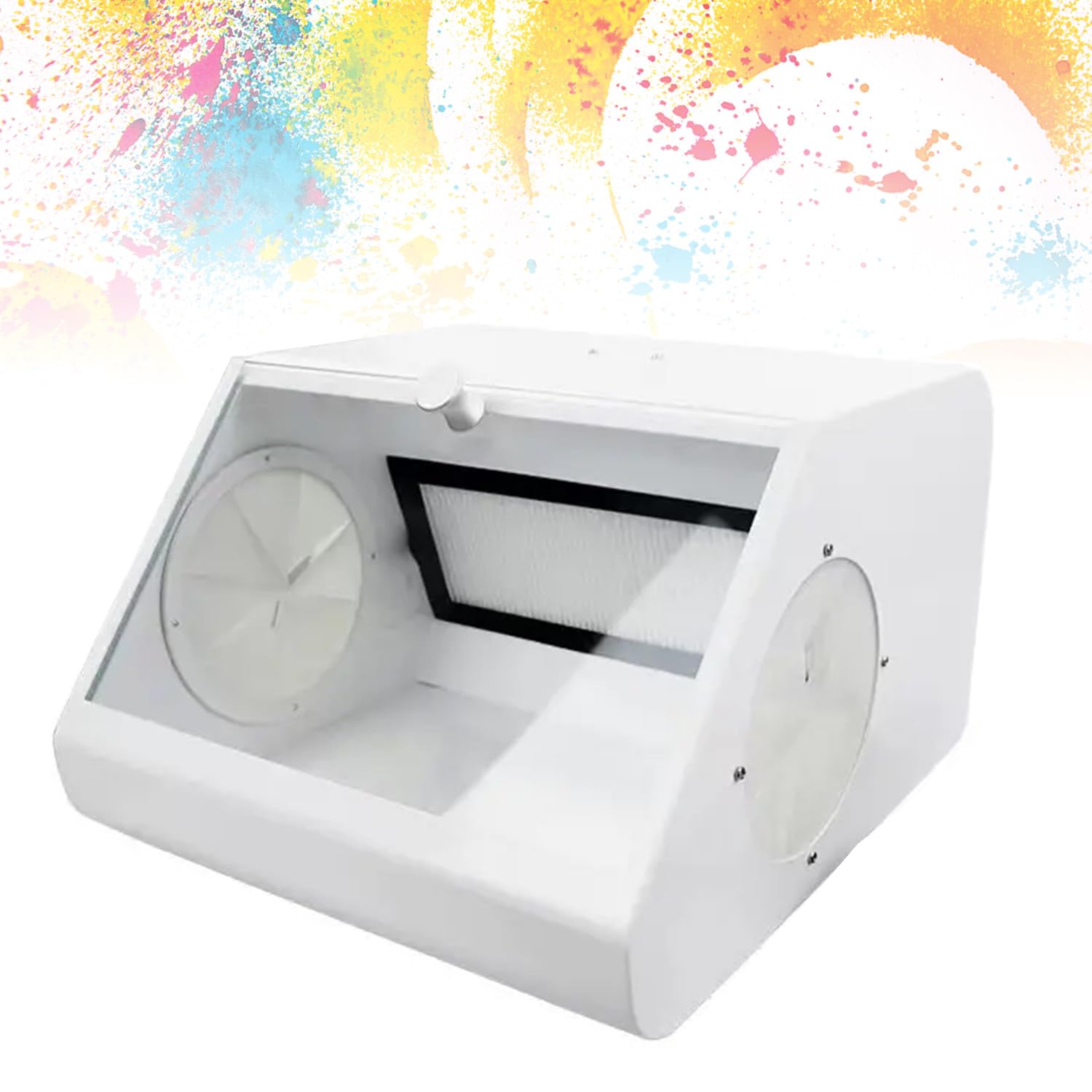 Cabina di sabbiatura modulare, cabina di sabbiatura ad aria da banco per laboratorio, aspiratore di polvere per clinica odontoiatrica con sorgente luminosa a LED, dispositivo di filtraggio, per l'as