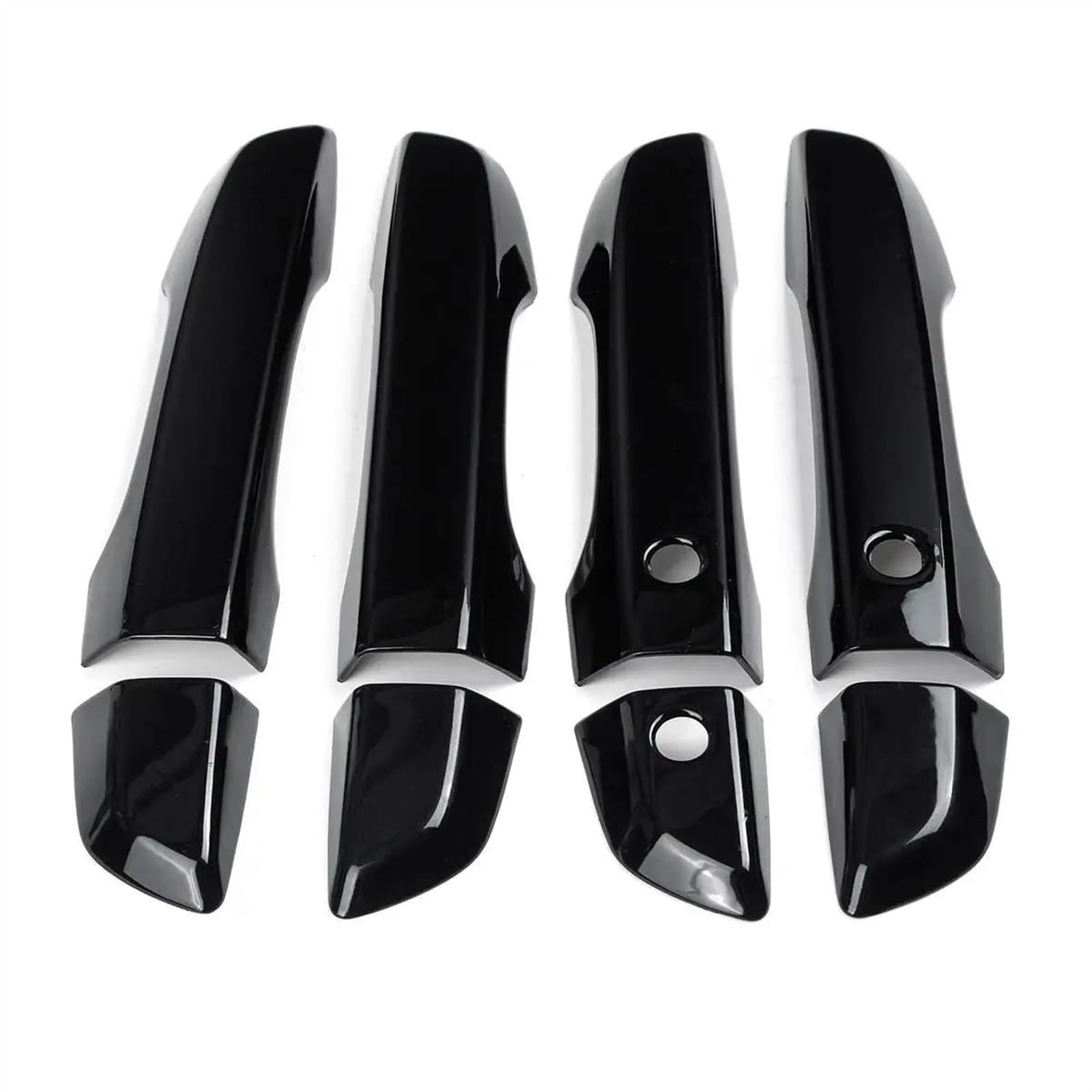 SLIMES Chrome Door Handle Cover Trim Molding Catch Overlay Garnish Cap Cup Protector for Civic 10th 2016 2017 2018 2019 LHD Protection(Black)