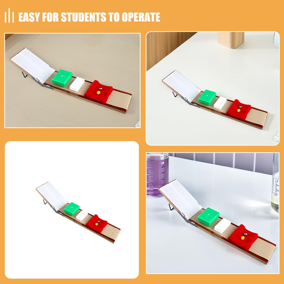 ORFOFE Kit di Fisica Sperimentale per Studenti Design Userfriendly in Plastico, Dispositivo Scientifico Versatile per Esperimenti di Movimento a Casa in Classe