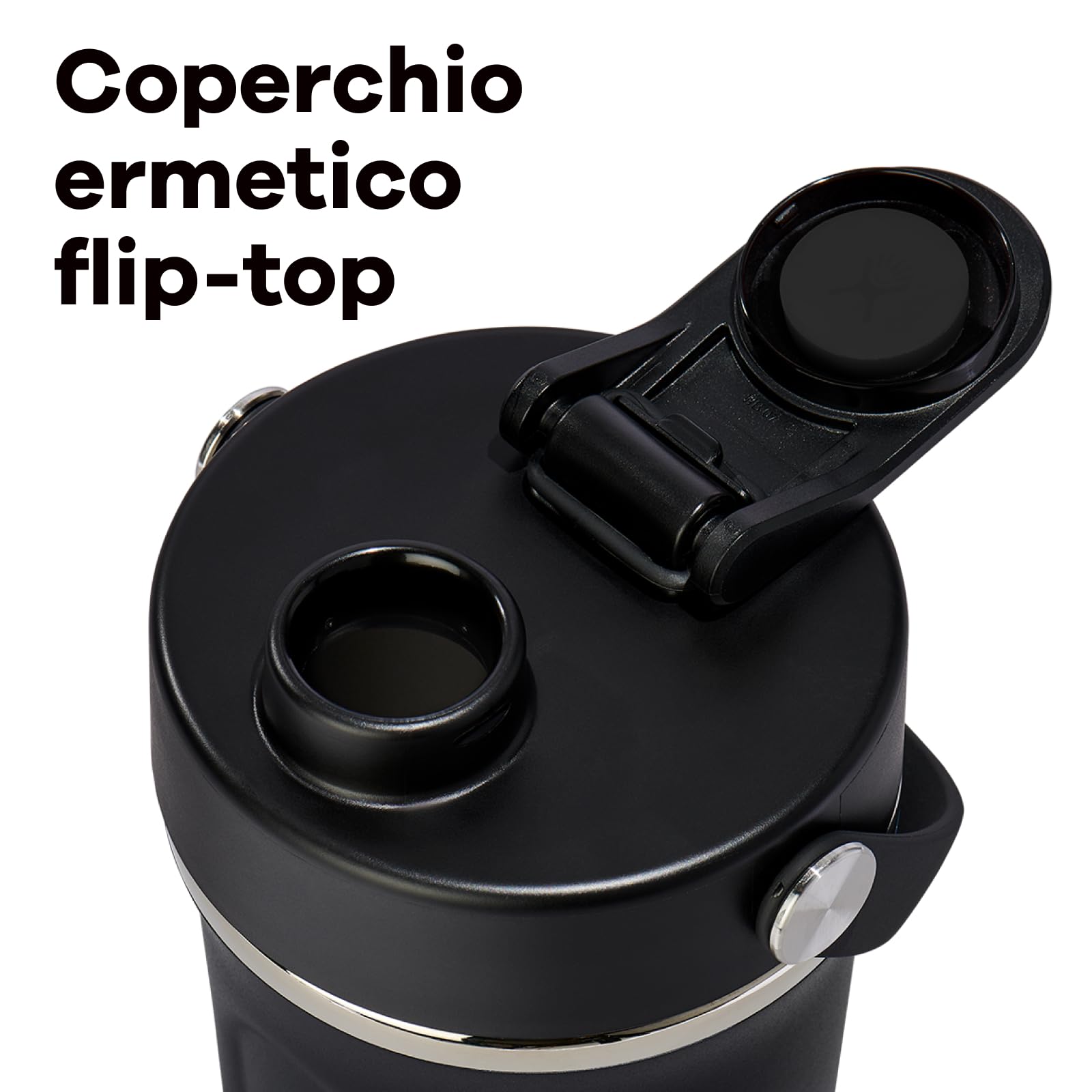 Hydro Flask - Insulated Stainless Steel Shaker Bottle 710 ml (24 oz) - Beccuccio a Chiusura Ermetica Flip Chug – Per Frullati Proteici e Integratori – Sfera Frusta – Freddo per 24 Ore - Popstar Pink