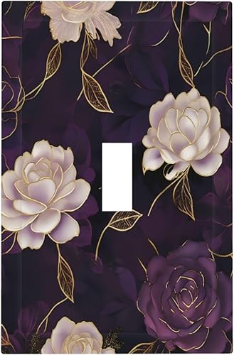 Miniatura 86 de Placa de pared de doble palanca de 2 cuadrillas con diamantes brillantes con diamantes, bonito ojo fucsia, placa frontal decorativa para dormitorio