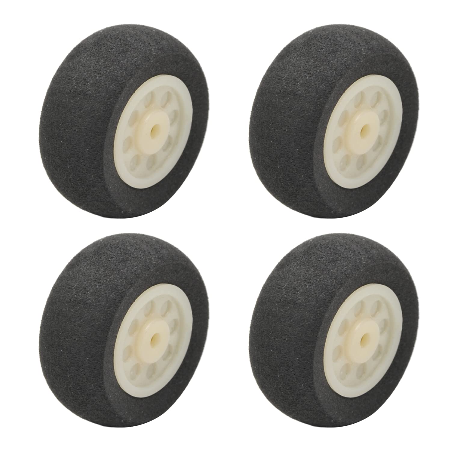 Heyiarbeit 4pcs 25mm Dia Foam Wheel Replacement Wheel Black and White