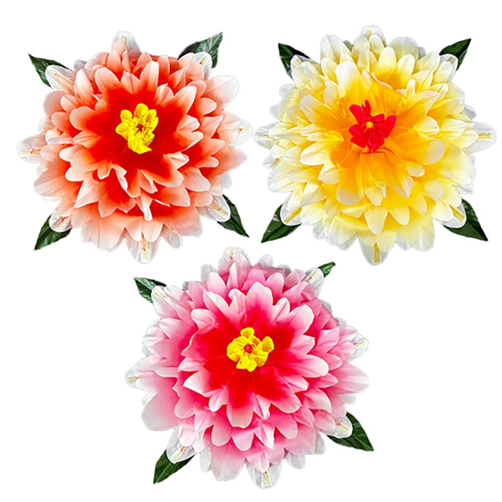 SUMAG Magiczne sztuczki peonia produkcja gradient (dostępny żółty/czerwony/różowy kolor) scena magiczna sztuczka piwonia pojawia się w pustych rękach komedia kwiat magia Gimmick (60 cm, żółty)