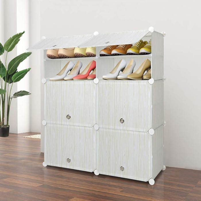 Buy Modular Shoe Storage, Portable Shoe Storage Organzier Tower, Plastic Modular Shoe Rack DIY