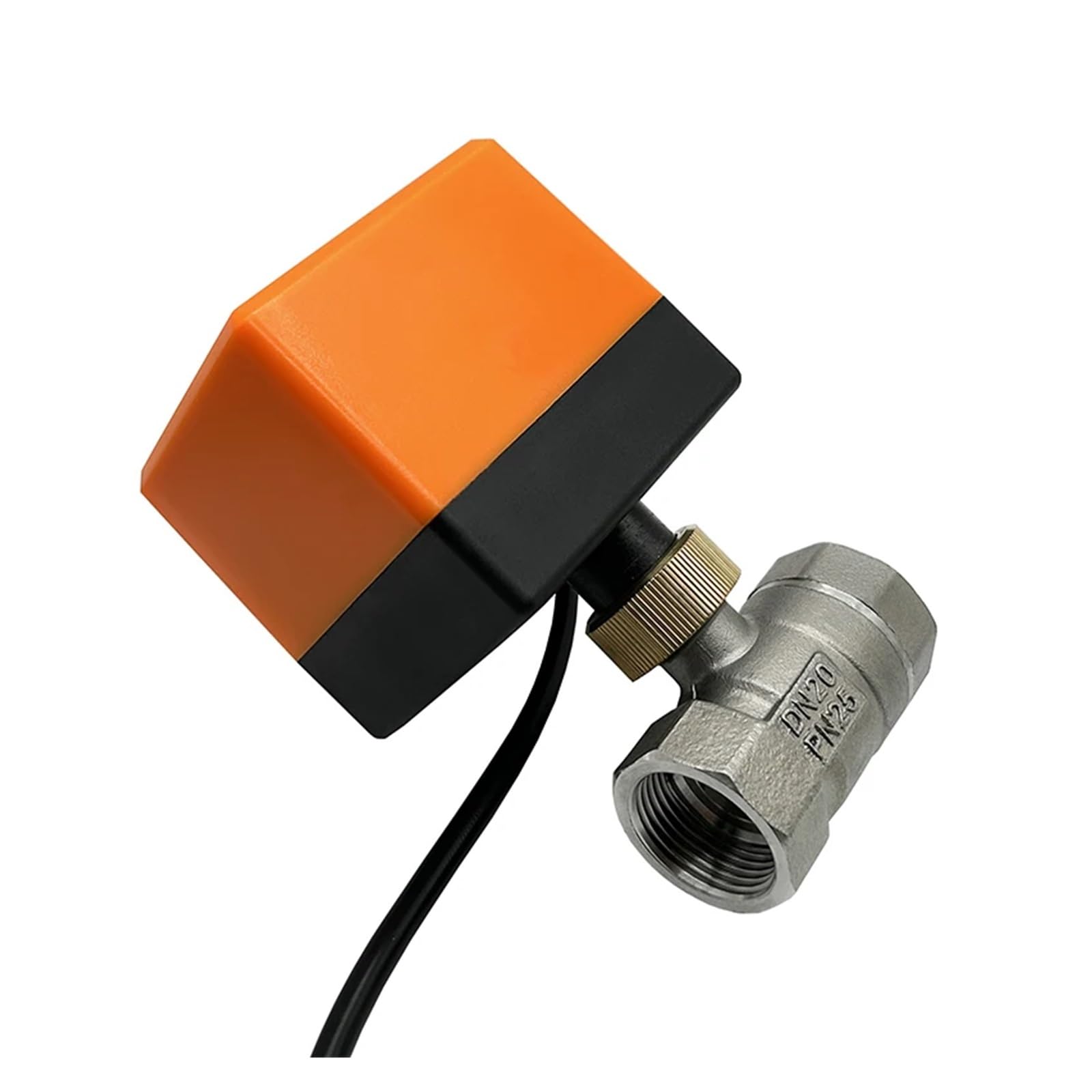 Valve motorisée Vanne à boisseau sphérique électrique 3/4" en acier inoxydable, 3 fils, 2 commandes, 220 V, 12 V, 24 V, motorisée, 2 voies(24VDC_CR02)