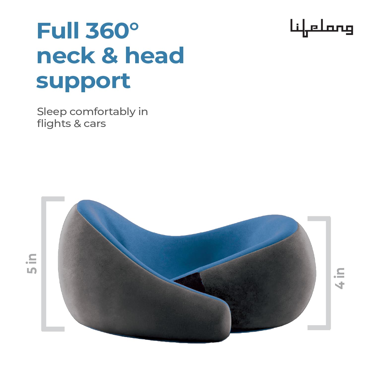 Lifelong Travel Neck Pillow - Premium Comfort -2 Lifelong Travel Neck Pillow - Premium Comfort -2