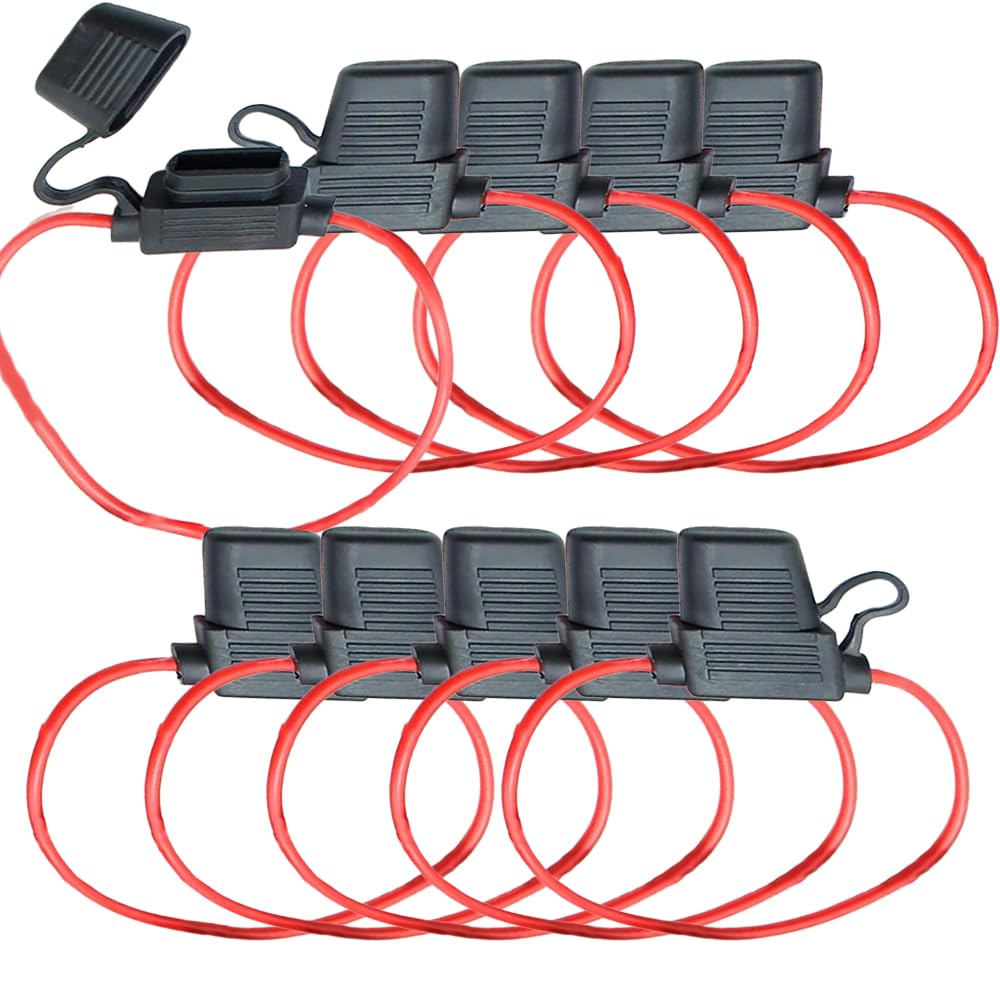 in Line Car Mini Blade Adapter Fuse Holder Splash-Proof for 12V 30A Wire Cutoff Switch Socket Damp Proof Splash