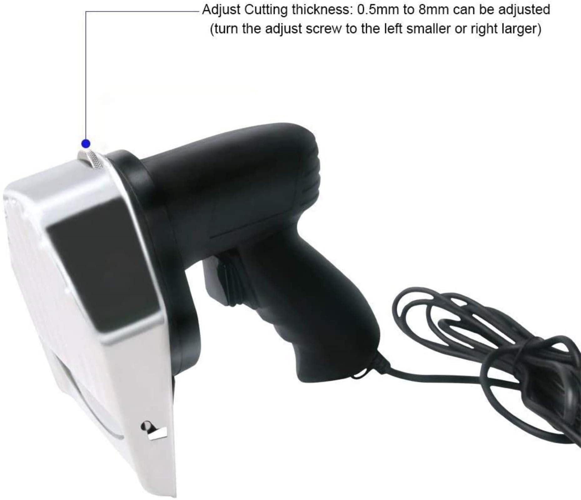 FENOKD Meat Slicer Machine, Electric Kebab Knife Portable Stainless Steel Electric Shawarma Knife Gyro Knife Kebab Slicer Barbecue Knife Blade Dia.100mm