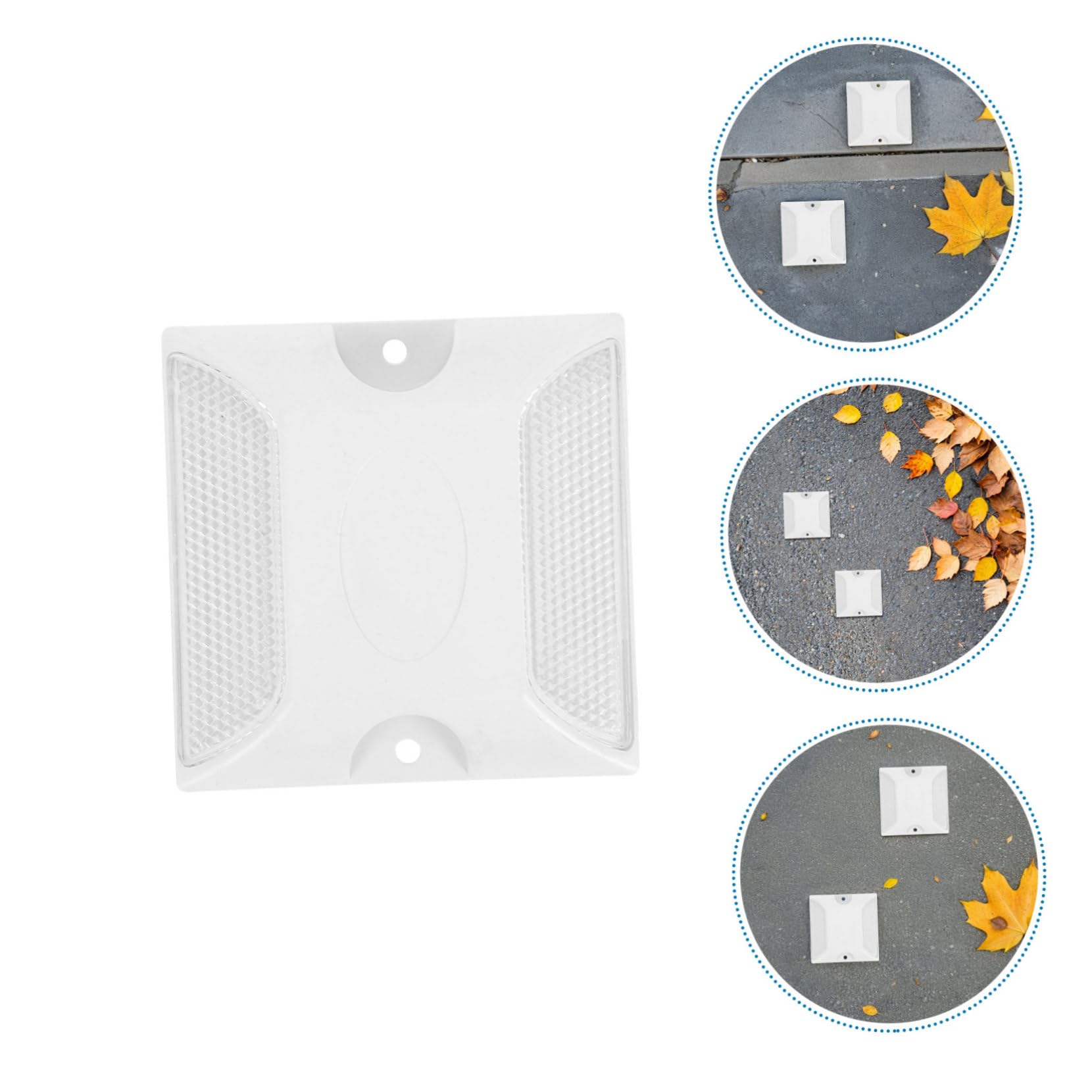 LIFKOME 3 series Reflectores De Entrada Para Vehículos Reflectores De Seguridad Para Cruces Peatonales Marcadores Reflectantes 10 piezas x 3