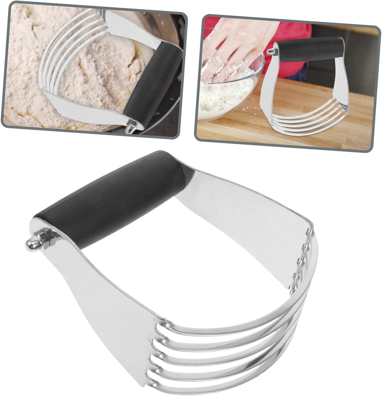 Heavy Duty Dough Blender Pastry Cutter with Blades and Scraper