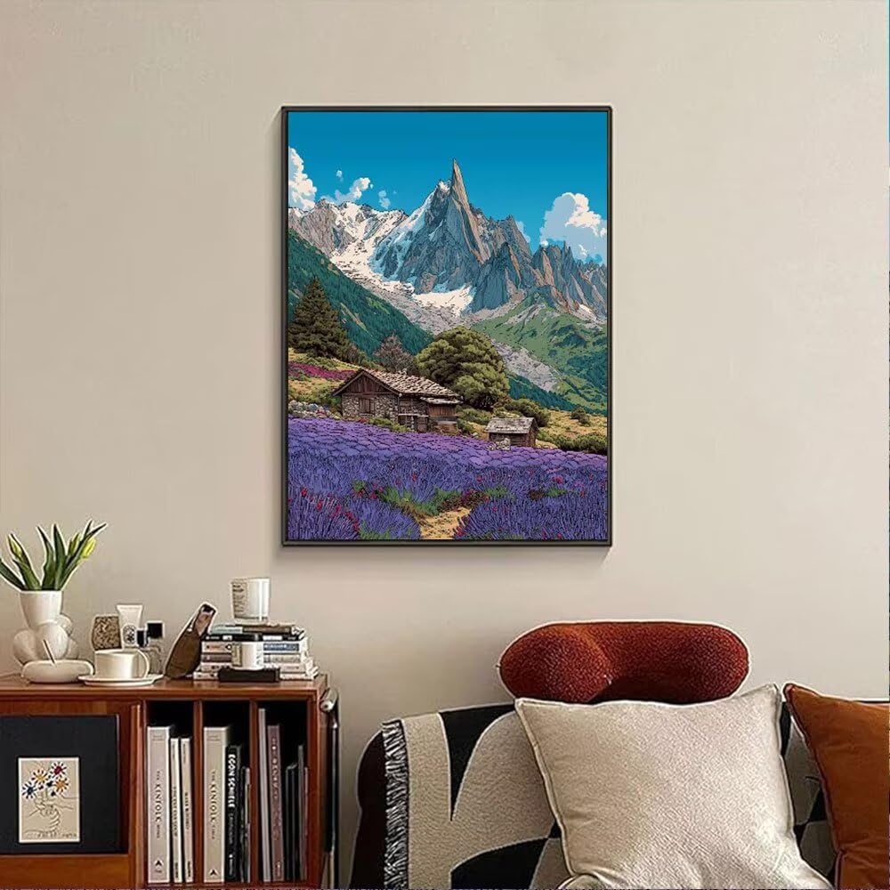 Malownicze Góra Diamentowe Malarstwo Zestawy dla dorosłych, 5D Okrągłe Diamenty Malarstwo Dzieci Malarstwo, Diamant Art Haft Cross Stitch Obrazy, Mozaika Sztuka Do Dekoracji Ściany 90x120cm HJ8-471