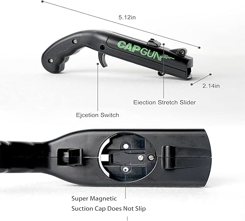 Miniatura 6 de RADIXIUM Abrebotellas, lanzador de disparos divertidos, abridor de cerveza creativo para beber, fiesta familiar, bar, barbacoa al aire libre (negro)