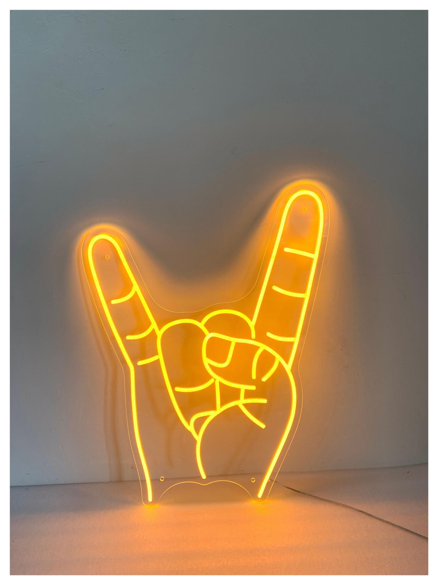 RONGCH Hanging Art Signs Hand Neon Sign Gameroom Bedroom Bar Livingroom Birthday Party Wall Decoration 50cm