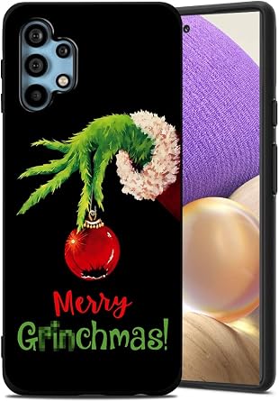 Compatible with Samsung Galaxy A32 Case, Merry Christmas Aesthetic Pattern Design, Full Body Protection Shockproof Cover Case for Samsung Galaxy A32 5G 6.5"