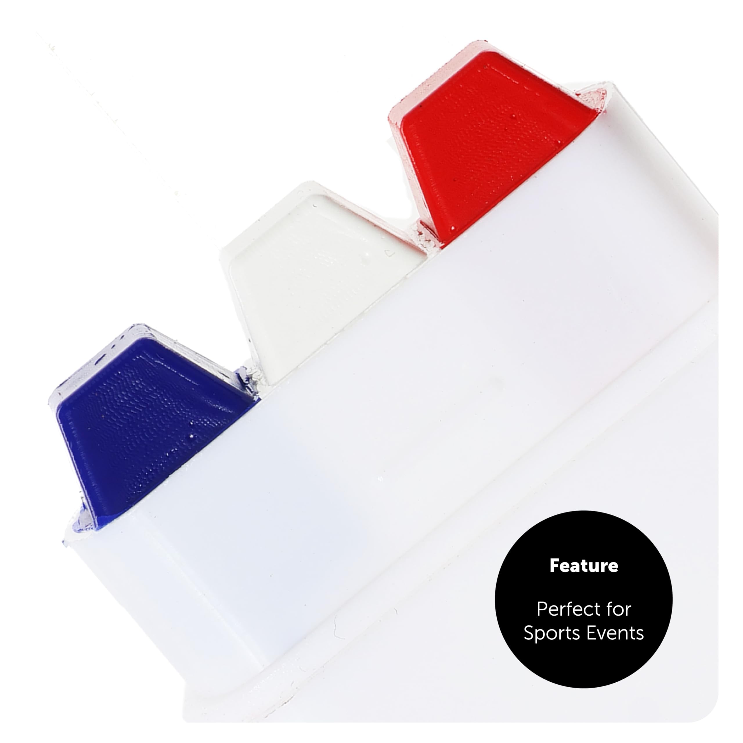 Bâtons de maquillage rouge, blanc et bleu – Lot de 24 – Bâtons de maquillage de couleur rouge, blanche et bleue – Pour supporters de football, maquillage pour événements sportifs