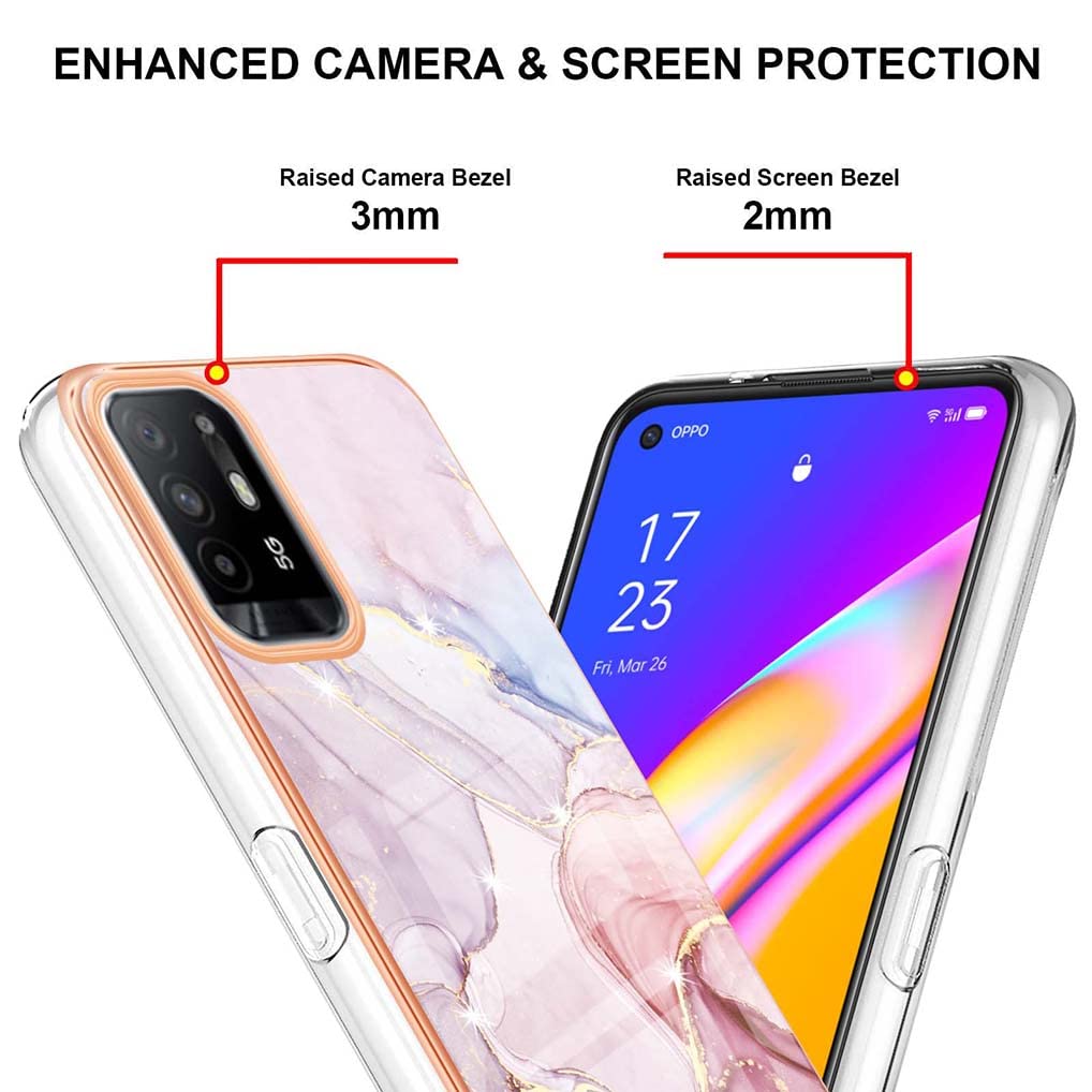 SEAHAI Coque Pour Oppo A94 5G, Ultra Mince Élégant En Silicone Souple Motifs Colorés Coque Brillante Antichoc, TPU Gel Etui Résistant Pour Oppo A94 5G - Couleur Squame
