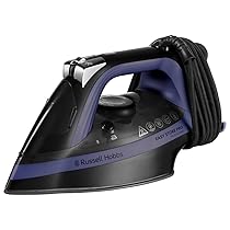 Russell Hobbs Ferro da Stiro a Vapore – Una Temperatura Ottimale per tutti i tessuti,Avvolgicavo salvaspazio – 2400 W, Colpo Vapore Extra 200 g, Piastra in Ceramica, Anticalcare, Plug&Wind 26731-56