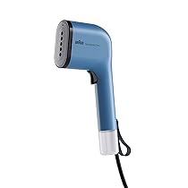 Braun QuickStyle 3 GS3024BL, Ferro da Stiro Verticale compatto e leggero, Stiratore a Vapore con Riscaldamento Rapido, Vapore 22g, min, serbatoio rimovibile 120ml, Custodia Termoresistente, 1100W, Blu