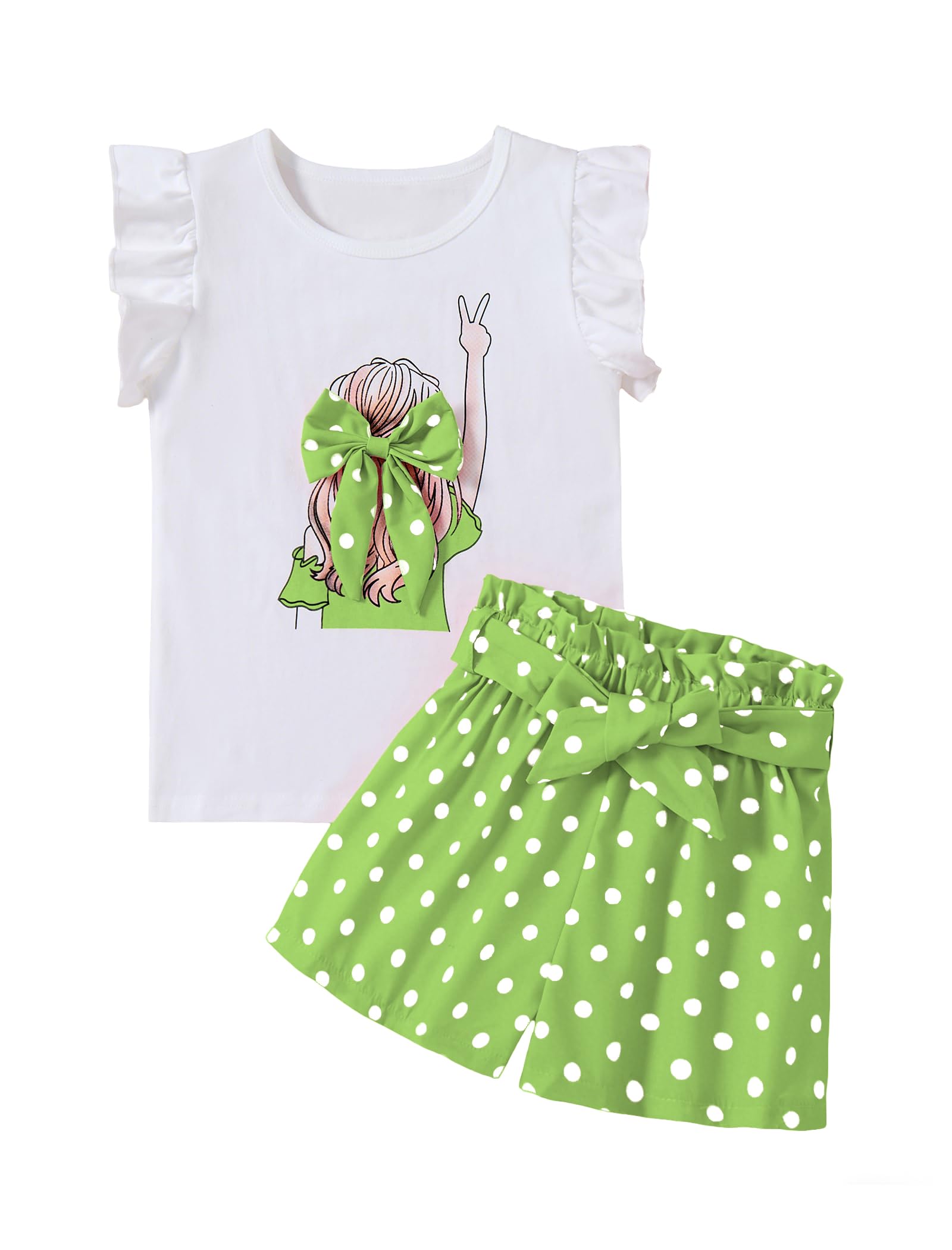 Girls Summer Outfits Cute Sleeveless Top High Waisted Short Sets with Pockets Teen Girl Clothes Size 6-14 T