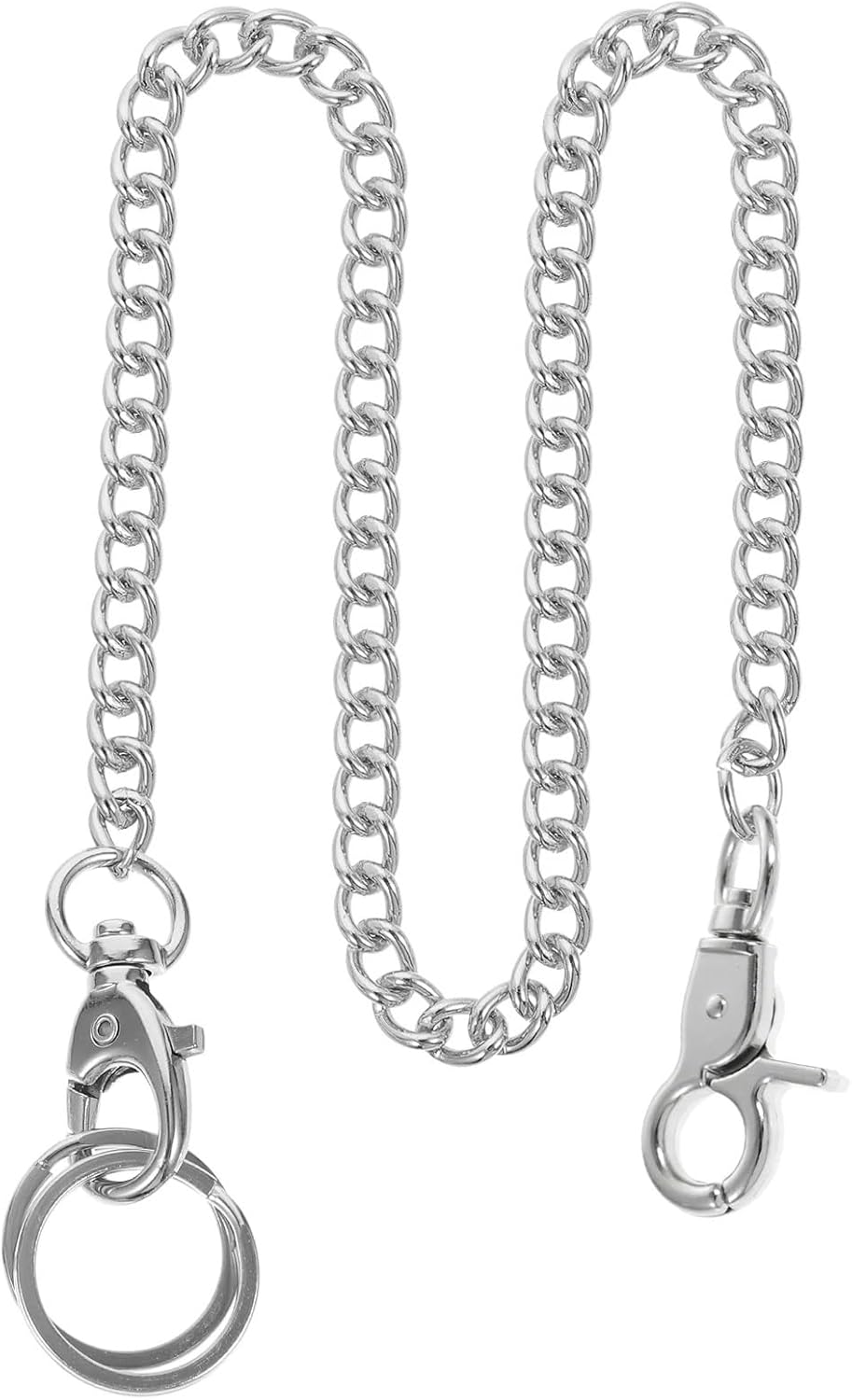 Pocket Watch Swivel Clip Chain 8pcs Stainless Steel Clothes Hanging Chain Pocket Watch Metal Handbags Tote Key Chains Buckle