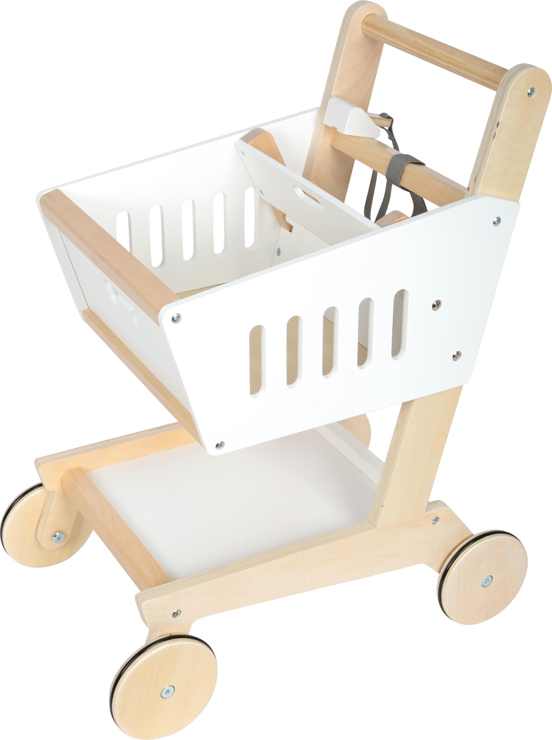 Small Foot Caddie en Bois « Fresh », Chariot de Jeu Robuste avec siège Enfant, pour boutiques et Cuisines, dès 2 Ans, 12836