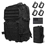 R.SASR Black Tactical Backpack, Military Backpack, Molle Backpack (Dark Blue)