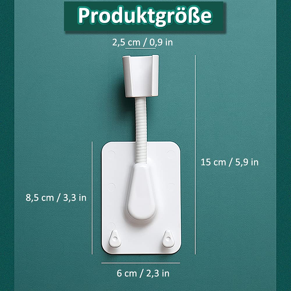 Support de pomme de douche universel sans perceuse, support mural réglable pour accessoires de salle de bains, Rotation Stable  13