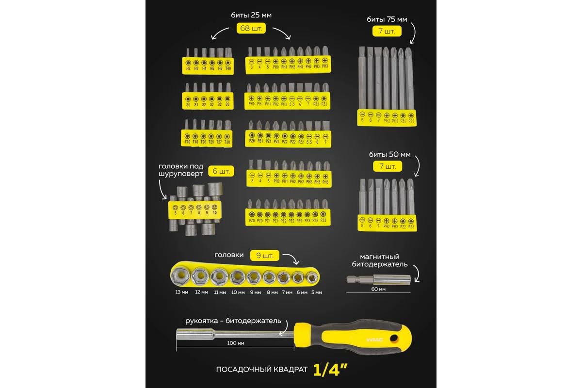 WMC 201-Piece Tool Set – Professional Mechanic Kit with Sockets, Drill Bits, Wrenches & Carrying Case – All-in-One Hand Tool Set for Car, Home & Garage Repair 2