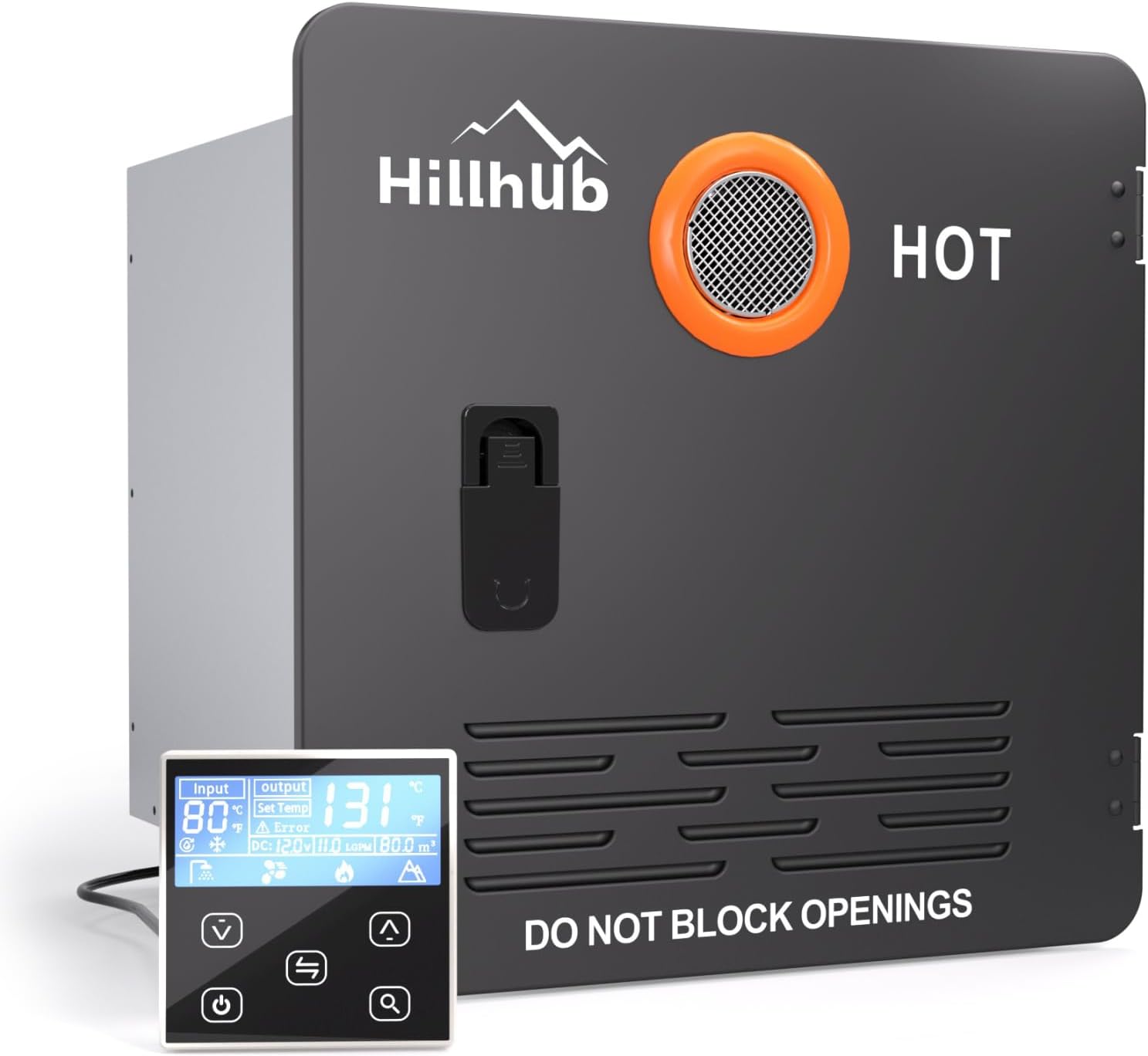 RV Tankless Water Heater, Hillhub Instant 3.9 GPM Hot Water Heater for Motorhome & Camper, 65,000 BTU Propane On-Demand with Stable Flow for Outdoor Shower & RV Plumbing