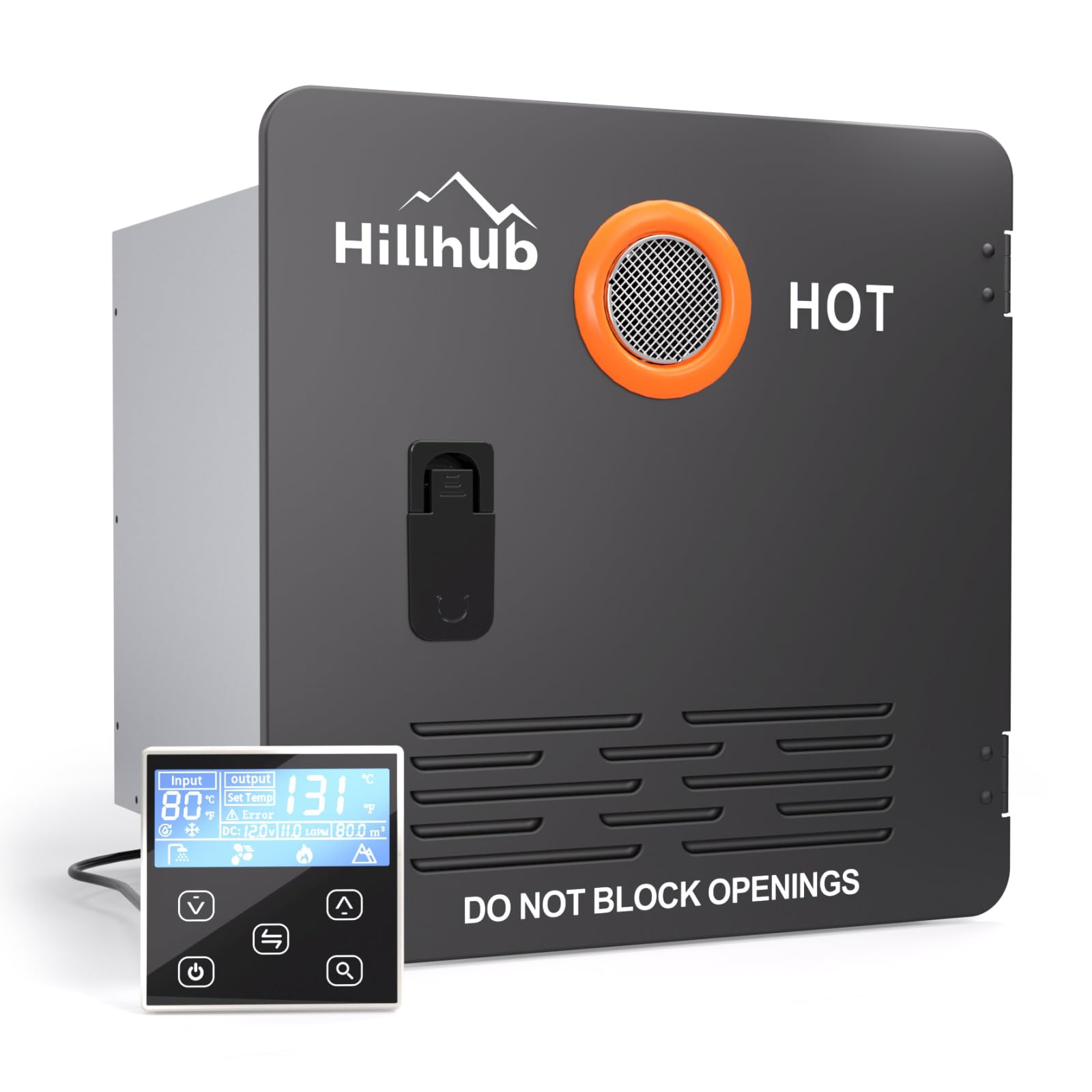 RV Tankless Water Heater, Hillhub Instant 3.9 GPM Hot Water Heater for Motorhome & Camper, 65,000 BTU Propane On-Demand with Stable Flow for Outdoor Shower & RV Plumbing