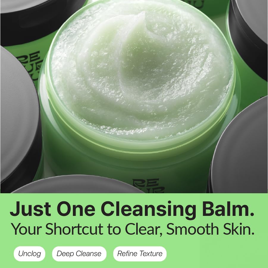 Returnu Gommage Cleansing Balm, All-in-One Makeup Remover, Cleansing Oil & Facial Cleanser with Persimmon Leaf, Unclogs Pores & Reduces Blackheads, Vegan Korean Skincare (95g / 3.21 fl. oz)