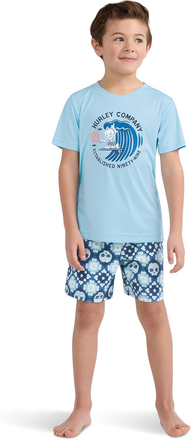 Hurley Boys' Crochet Skull Swim Set (Little Kid)