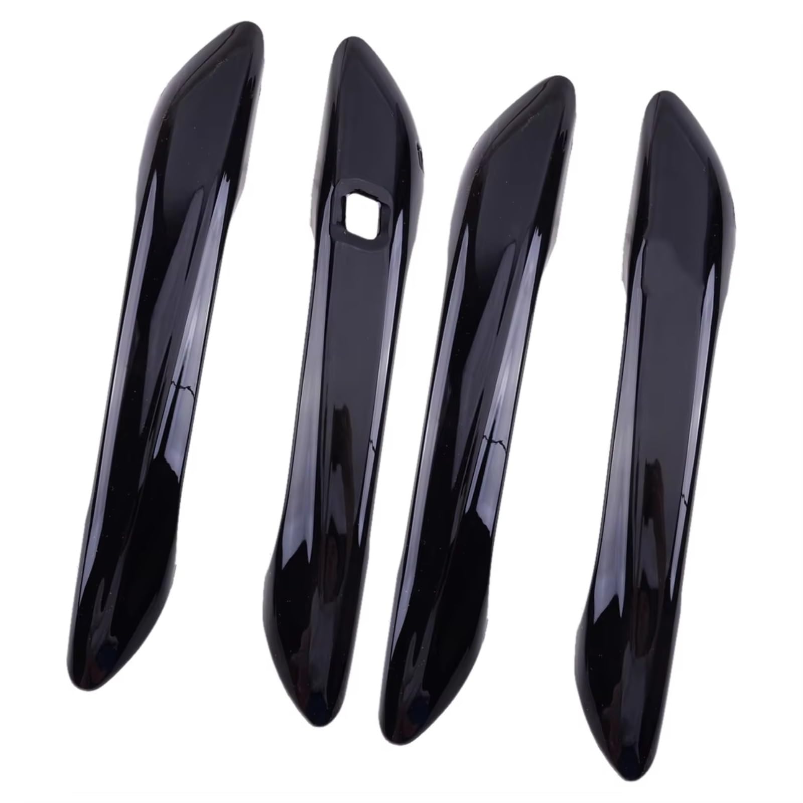 JJRFVBGT Door Handle Trim Compatible with Hyundai for Elantra 2022 2021 ABS Front Rear Left Right Cover Set Black Car Exterior Door Handle Housing