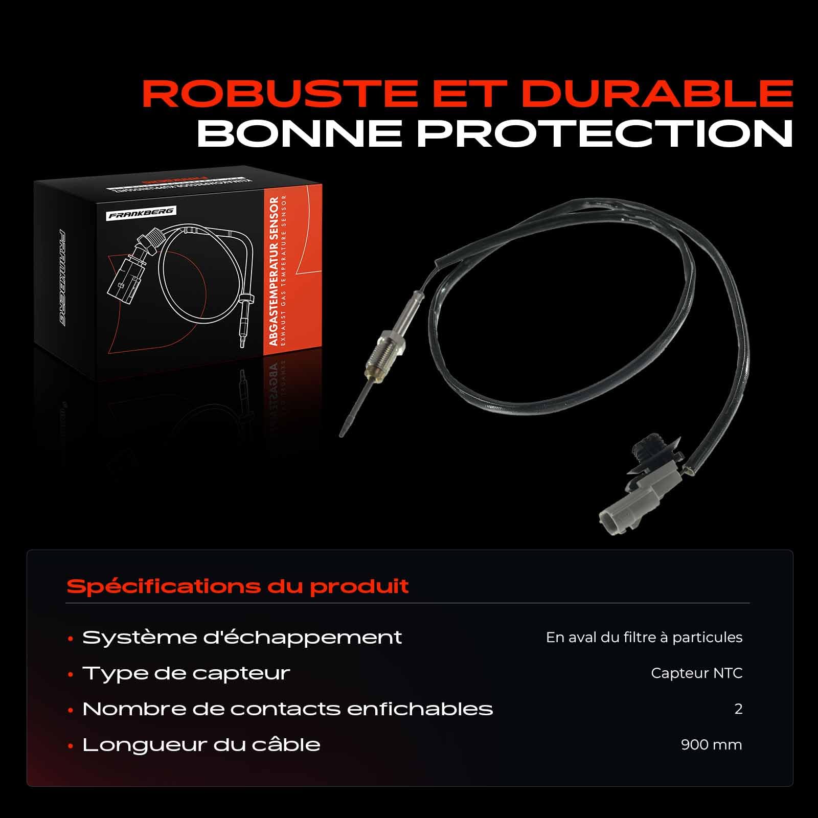 Frankberg Capteur de température des gaz d'échappement 8200854170