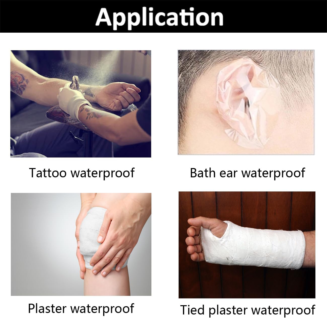 Transparent Waterproof Bandage 50 Pieces | 6 in x 8 in |-Clear Skin Protection Tape,Second Skin Bandage,Dressing Tape,Wound Water Resistant - Image 4