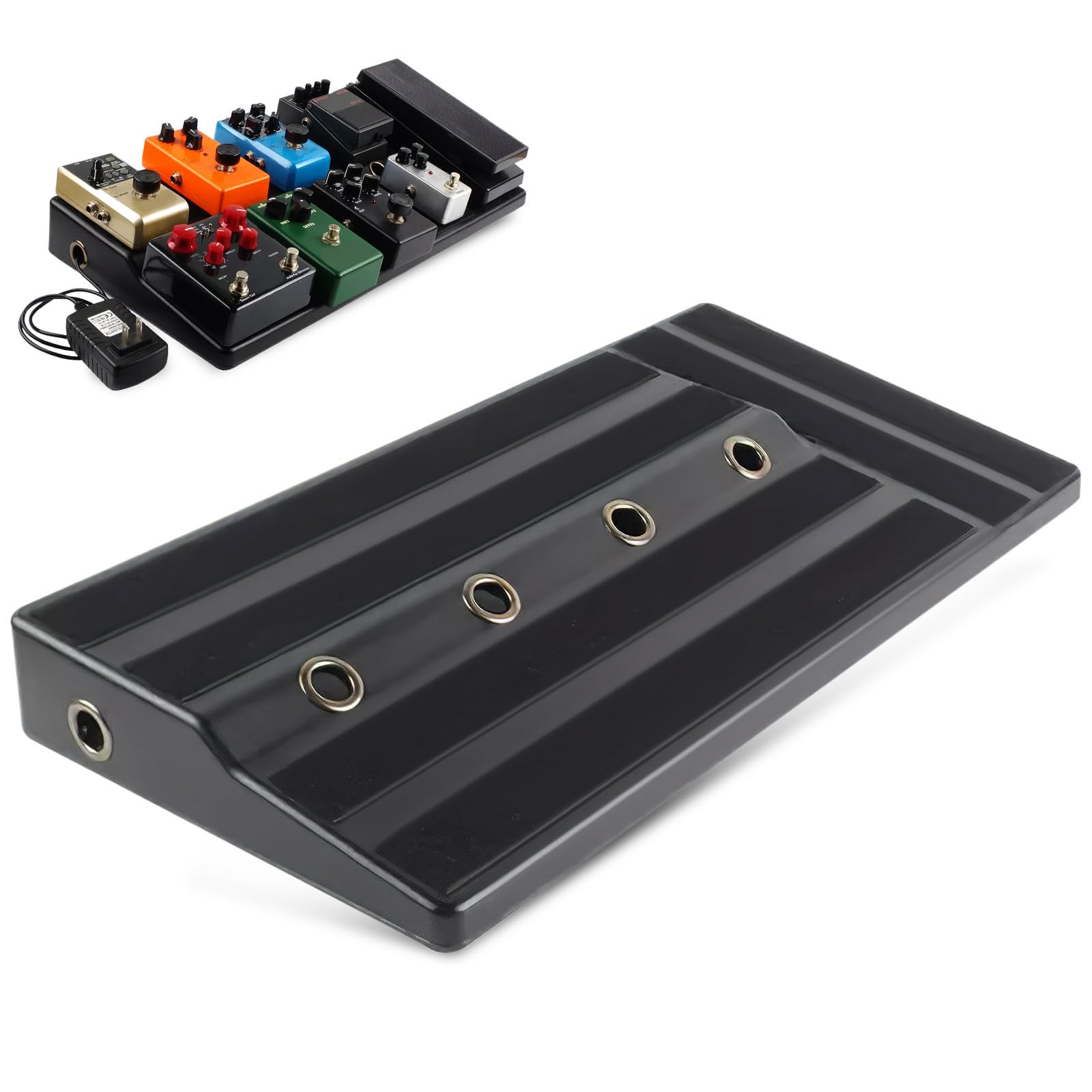 Pedalera de Efectos para Guitarra Eléctrica Montaje Seguro de Pedal, Material Pe Resistente y Diseño Ligero Fácil de Transportar para Músicos en Transporte y Ensayos