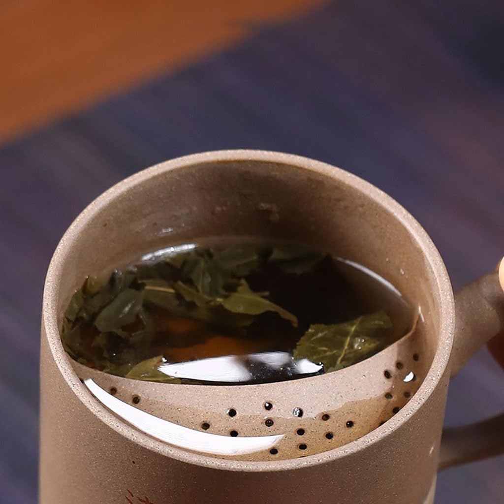 Tasse à Thé Tasse de Sable Violet avec Filtre, Compartiment for Tasse à thé, Tasse à Eau, Tasse à thé, Tasse à thé Kung Fu for Hommes de Grande capacité Diffuseur de Thé