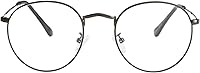 Vista 11 de Kursan Gafas clásicas redondas de metal transparente para mujeres y hombres, lentes sin receta