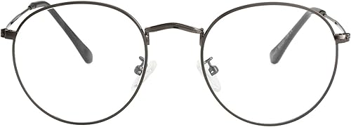 Miniatura 11 de Kursan Gafas clásicas redondas de metal transparente para mujeres y hombres, lentes sin receta