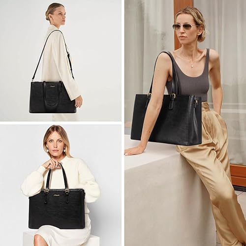 Miniatura 8 de LOVEVOOK Mochila para laptop para mujer, 15.6 pulgadas de ancho abierto, mochila de viaje para mujer, con puerto USB, impermeable, para profesores,