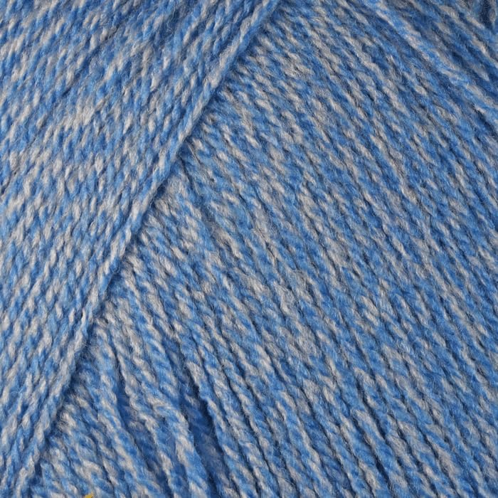WoolCraft Aran with Wool 400g Knitting & Crochet Yarn, Great Value Acrylic with 25% Wool Yarn, Choose from 43 Shades, 800 Metres, 400g Balls, Pack of 10, Denim