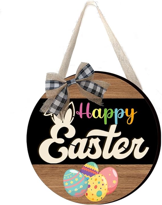 Easter Decorations,Door Hanging Sign Happy Easter Pendant
