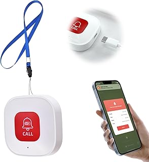 WiFi Notrufknopf für Senioren,SOS Senioren Notruf,Hausnotruf,Tuya WiFi Smart Notrufknopf an Telefon Senden,Notfallknopf für ältere , Patienten, Kinder und Schwangere
