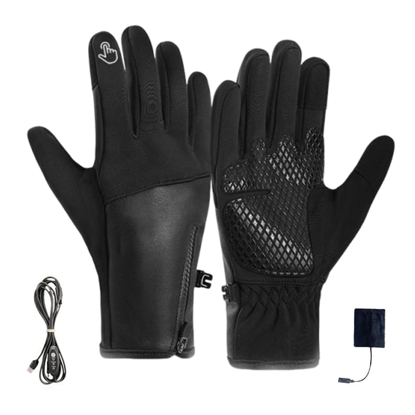 ZH1YFD Podgrzewane rękawiczki damskie - 23x10cm Wiatroszczelny polar Regulacja temperatury Zimne rękawice rozgrzewają Rękawiczki do jazdy na nartach Snowboarding Sporty zimowe Kolarstwo Wędkarstwo