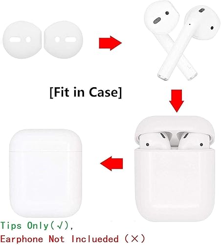 Miniatura 2 de JNSA Funda para Airpods, 6 pares de fundas para AirPods, 6 pares de fundas de silicona antideslizantes ultrafinas compatibles con AirPods 2 y