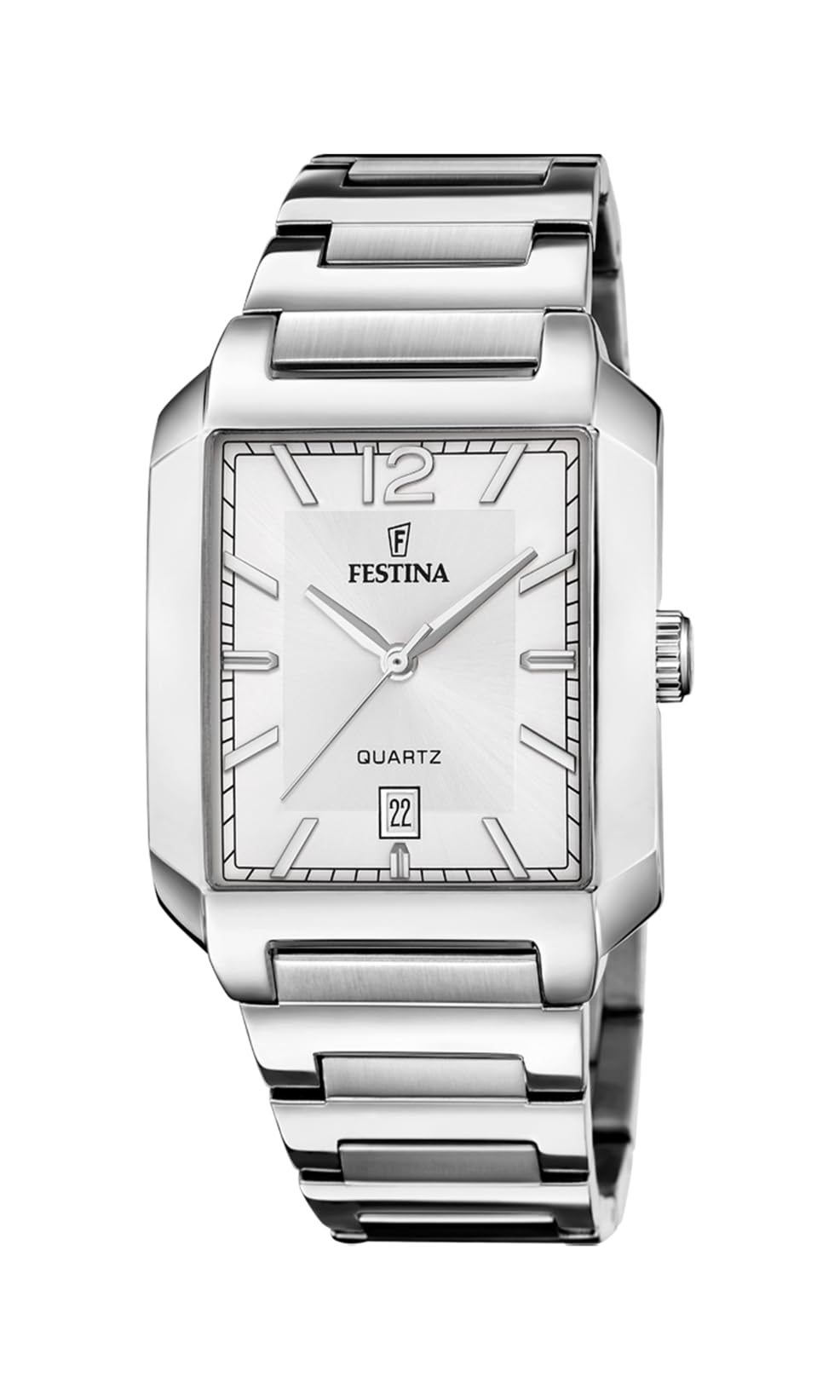Festina Herrenuhr Analog aus Edelstahl 316l Silberfarben