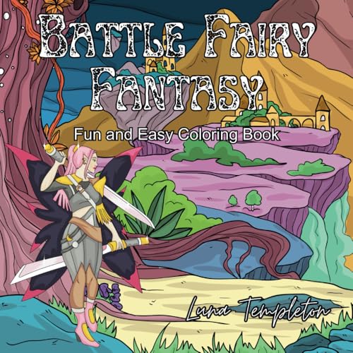Battle Fairy Fantasy: Fun and Easy Coloring Book