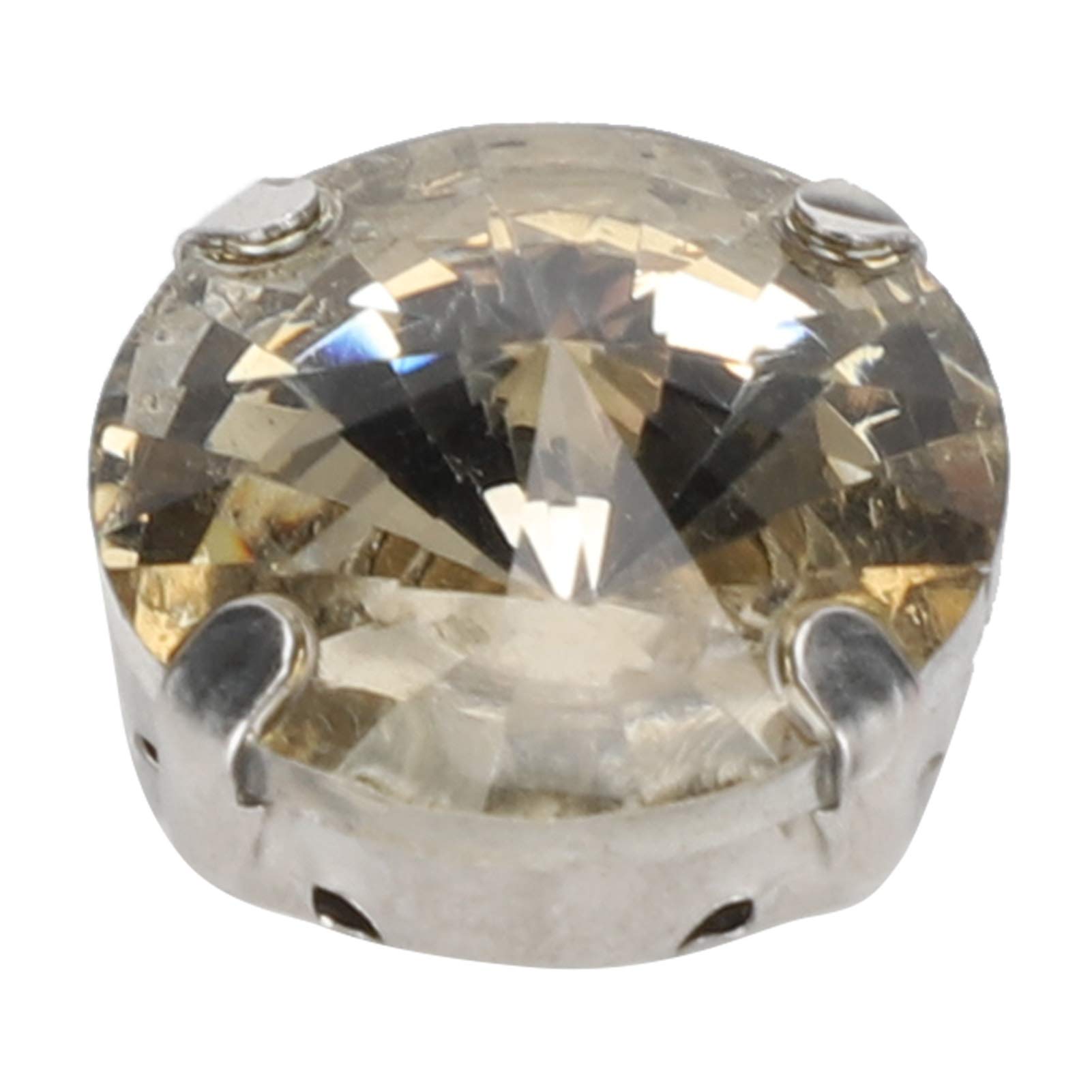 20 Pieces 13 x 18mm Rectangular Glass Claw Diamond Flat Back Crystal DIY Claw Shaped Diamond Wedding Dress Retro Fashion Clothing Decorative Craftsmanship (17mm Light Brown Round Glass Claw Drill)