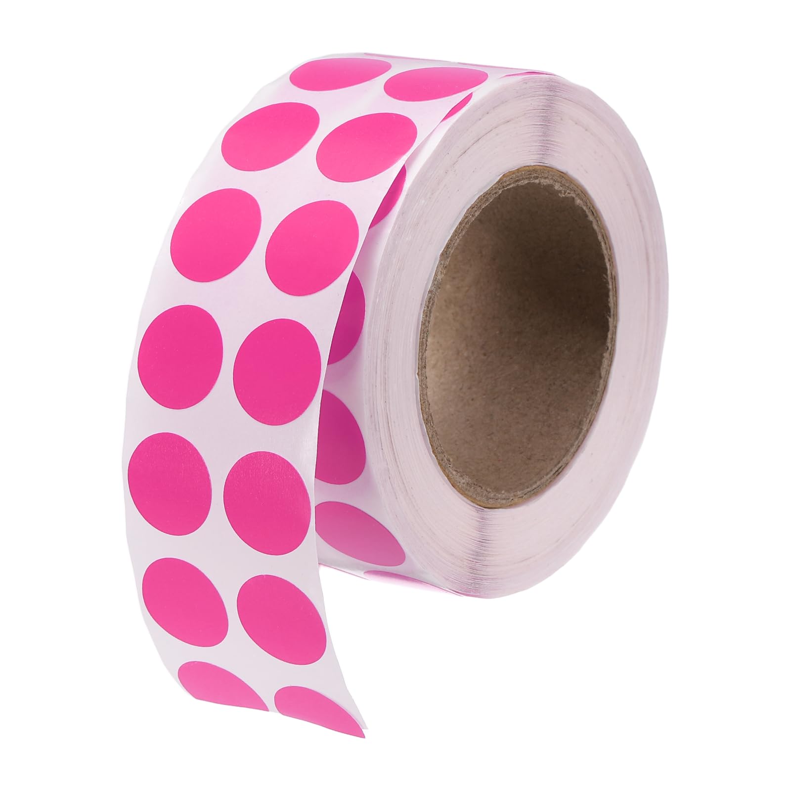 PATIKIL 2000 Pcs Colored Dots Stickers, 13mm Adhesive Round Color Coding Labels Sticky Polka Circle Price Stickers for Classroom Office, Fluorescent Rose Red (2000 Pcs Per Roll, 1 Roll)