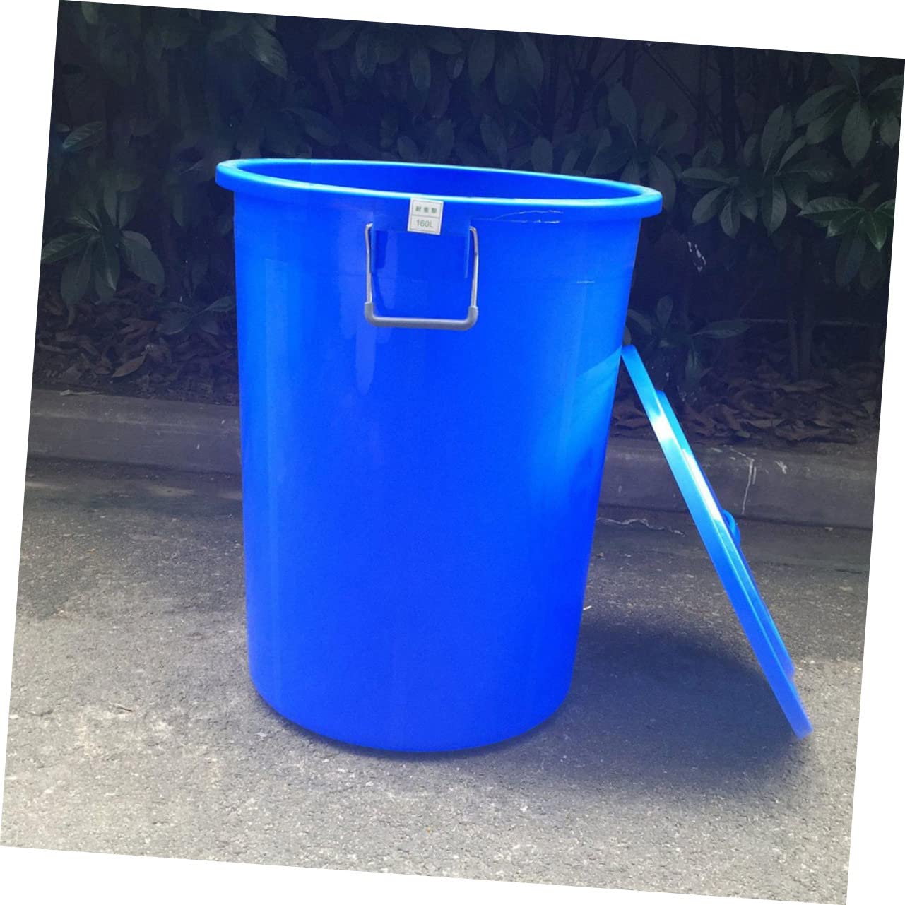 Zerodeko Plastic Trash Can Lid for Outdoor Waste Bin Garbage Can Cover Lightweight Sanitation Lid Odor Design for Easy Installation